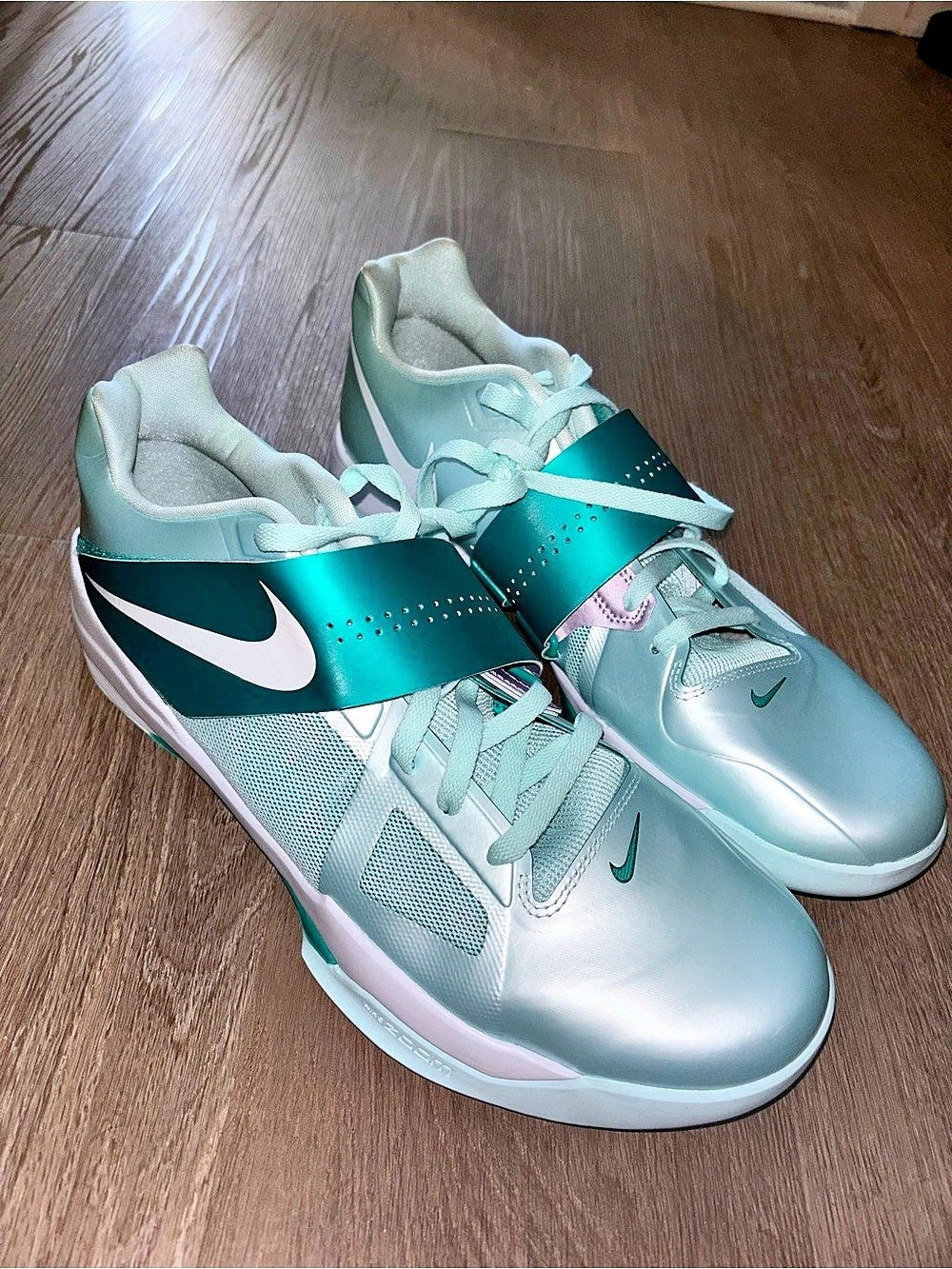 Nike Zoom KD 4 Easter Basketball Shoes Green & White US 14